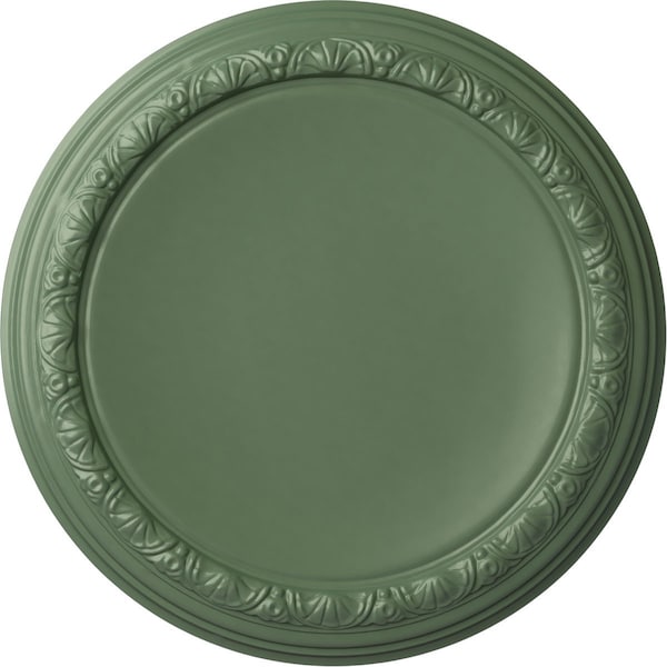 Ekena Millwork Carlsbad Ceiling Medallion (Fits Canopies up to 14 1/4"), 19 1/2"OD x 1 3/4"P, Athenian Green CM19CAAGF - main